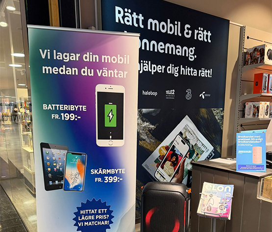 Mobilreparation bra pris Stockholm