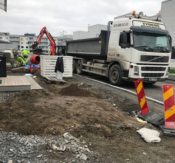 Markarbete runtom Stockholm
