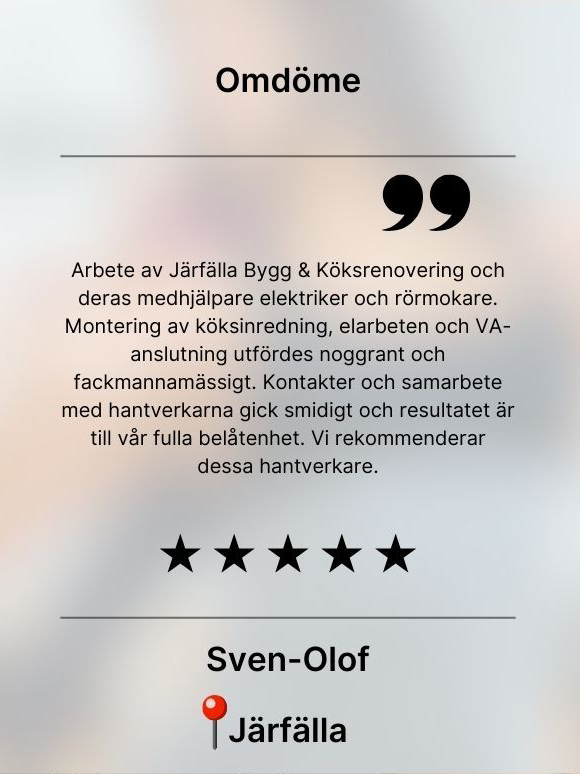 Montera kök smidigt stockholm